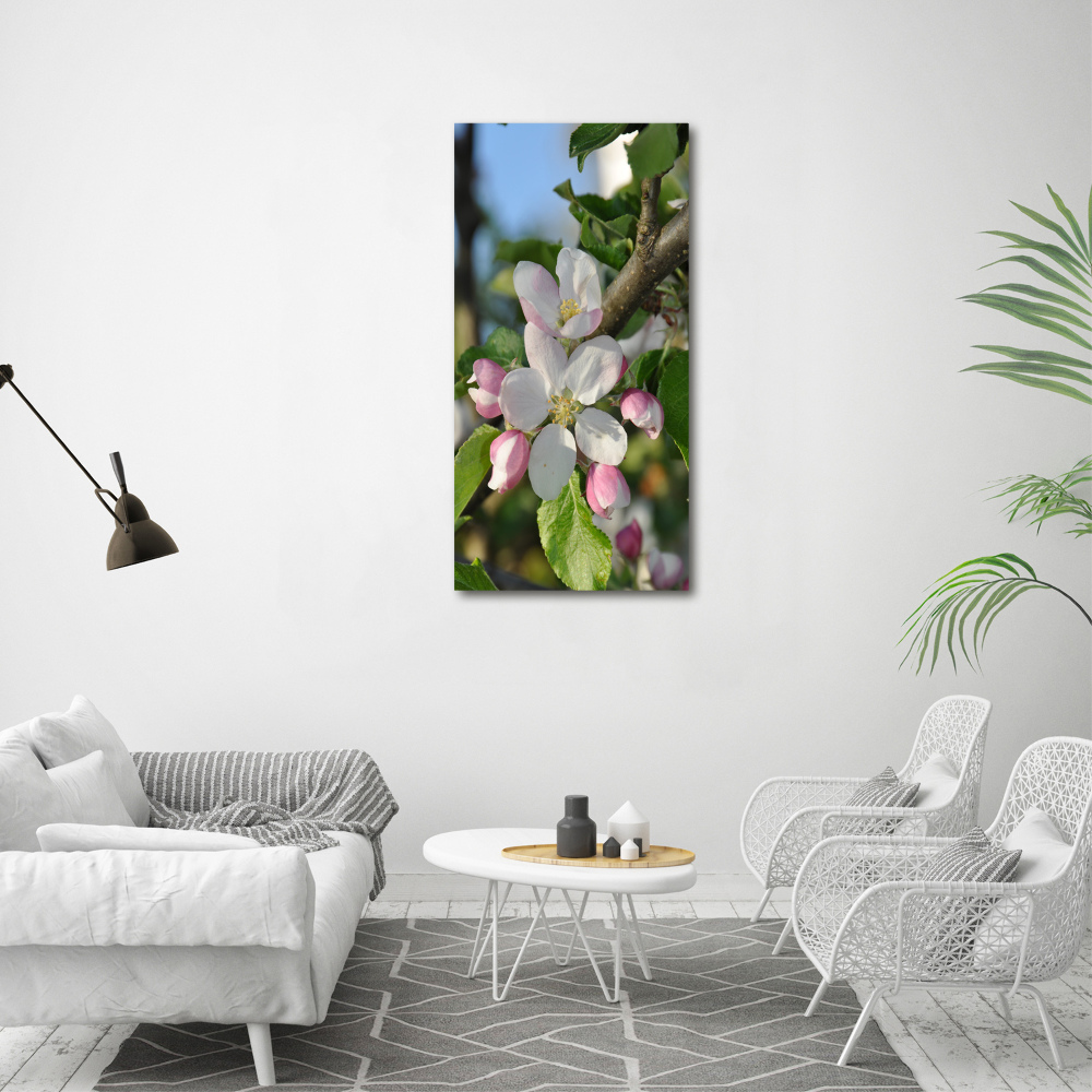 Vertikálny foto obraz sklenený Kvety višne