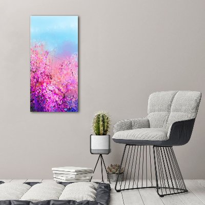 Vertikálny fotoobraz na skle Kvety višne