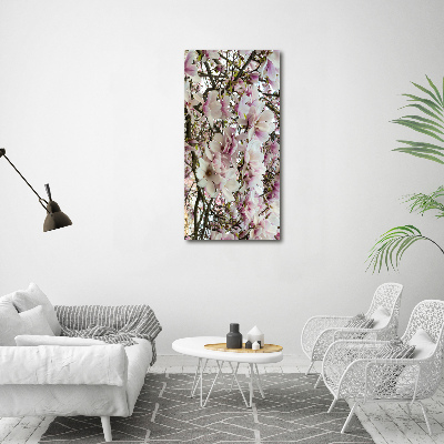 Vertikálny foto obraz sklenený Kvety magnólia