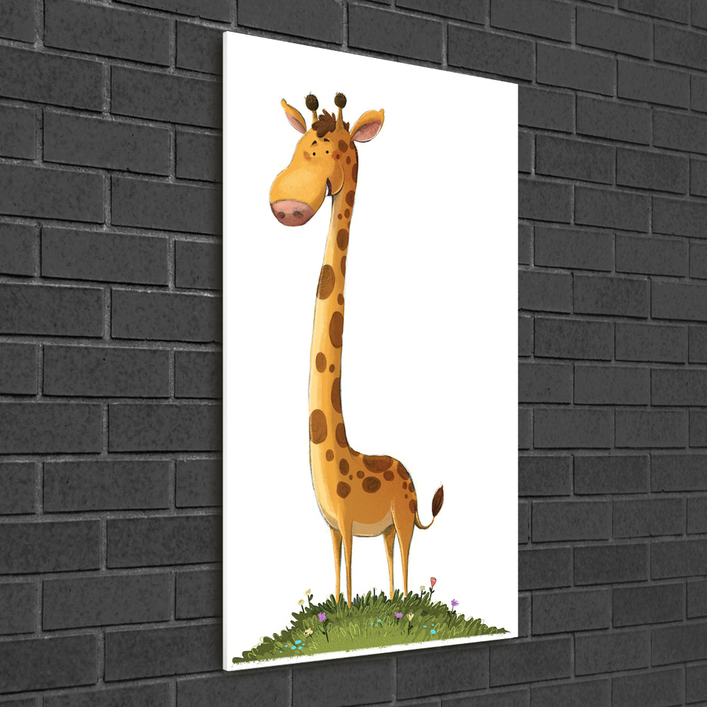 Vertikálny fotoobraz na skle Žirafa