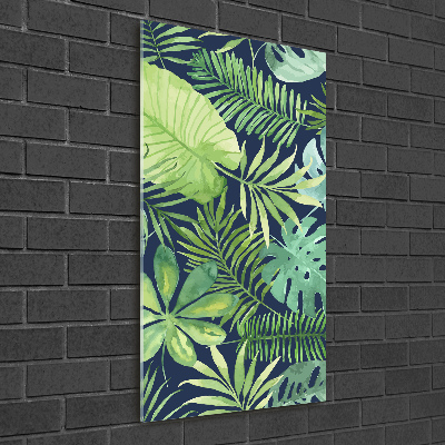 Vertikálny foto obraz sklenený Tropické listy