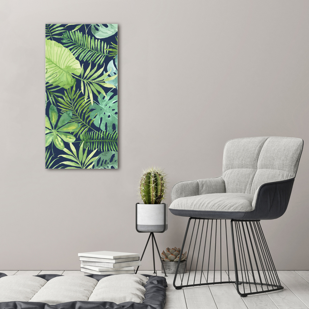Vertikálny foto obraz sklenený Tropické listy