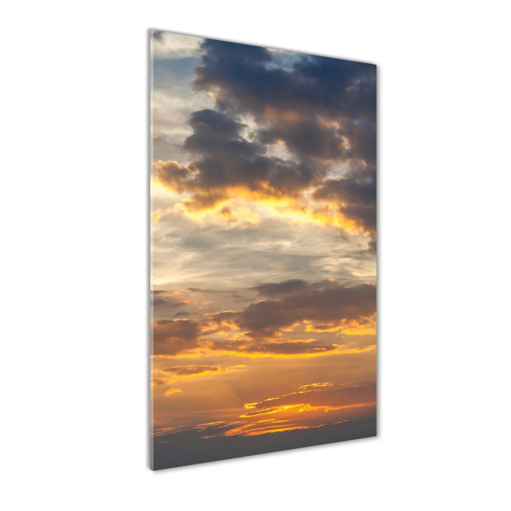 Vertikálny foto obraz sklenený Západ slnka neba