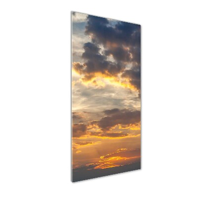 Vertikálny foto obraz sklenený Západ slnka neba