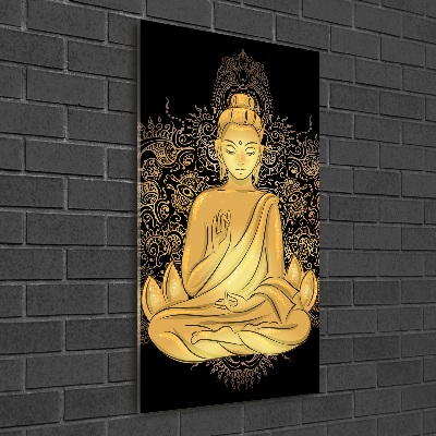 Vertikálny foto obraz sklenený Buddha a mandala