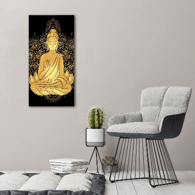 Vertikálny foto obraz sklenený Buddha a mandala