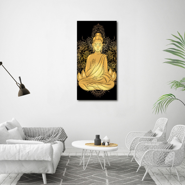 Vertikálny foto obraz sklenený Buddha a mandala