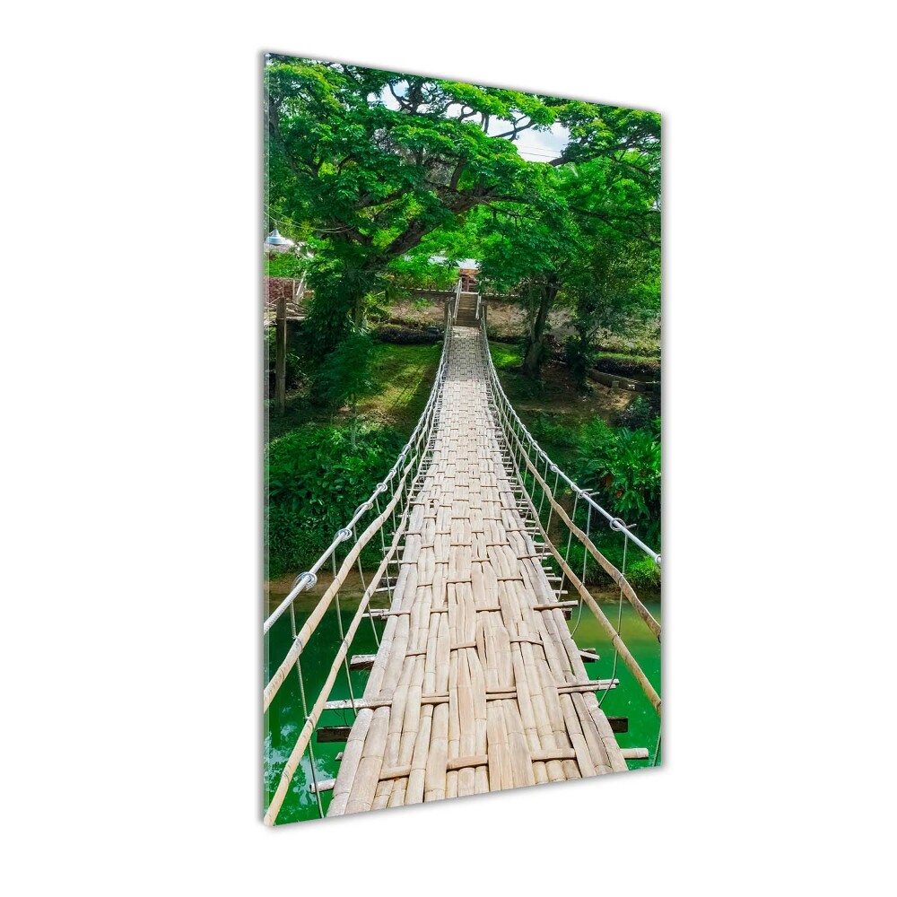 Vertikálny foto obraz sklenený Visiace most