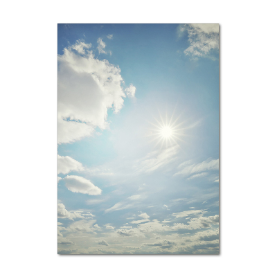 Vertikálny foto obraz fotografie na skle Slnko na nebi