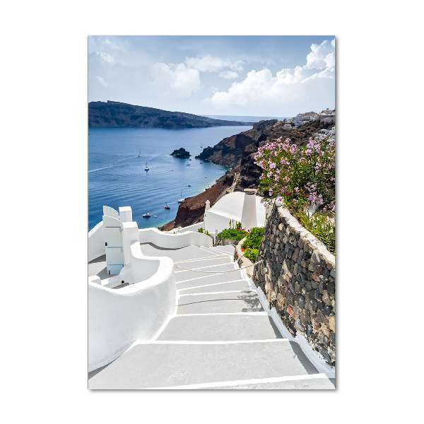 Vertikálny foto obraz fotografie na skle Santorini Grécko