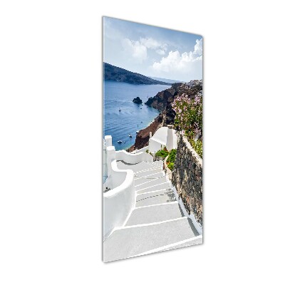 Vertikálny foto obraz fotografie na skle Santorini Grécko