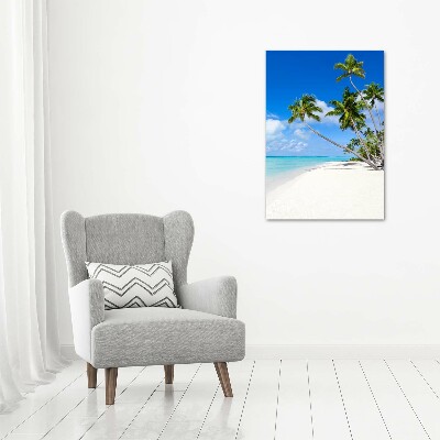 Vertikálny foto obraz sklenený Tropická pláž