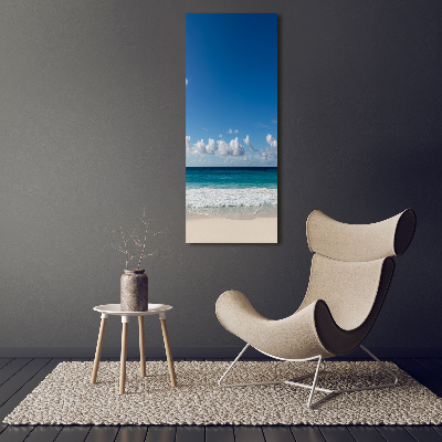 Vertikálny foto obraz sklo tvrdené Tropická pláž