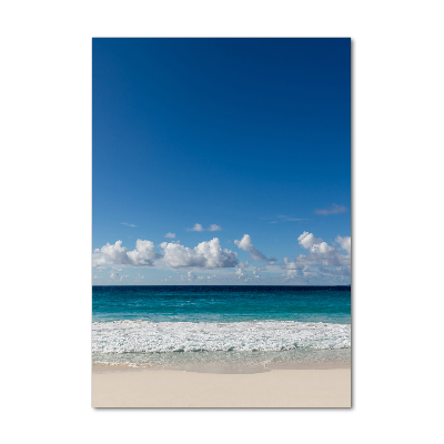 Vertikálny foto obraz sklo tvrdené Tropická pláž