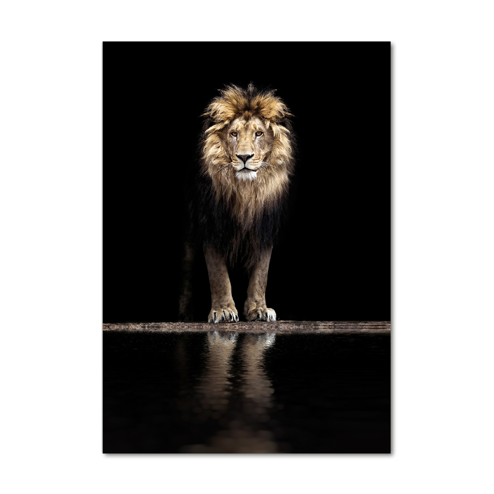 Vertikálny foto obraz sklo tvrdené Portrét leva