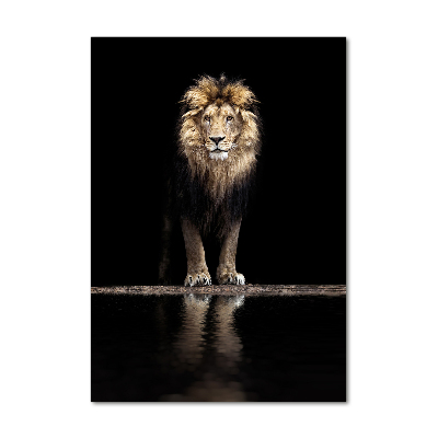 Vertikálny foto obraz sklo tvrdené Portrét leva