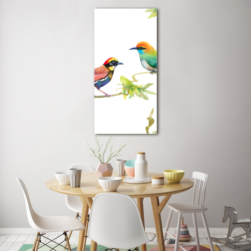 Vertikálny foto obraz sklo tvrdené Vtáky