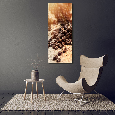 Vertikálny fotoobraz na skle Zrnká kávy