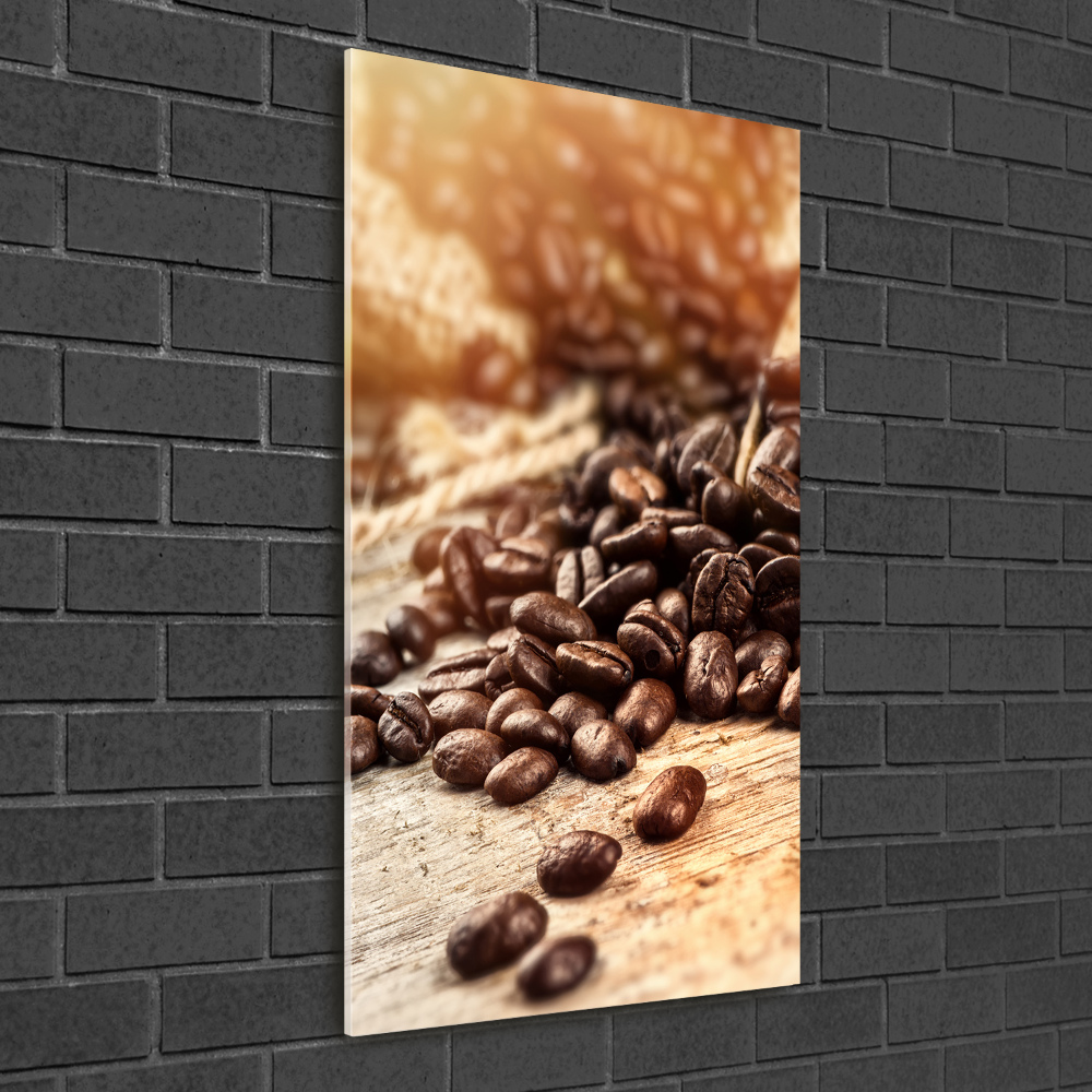 Vertikálny fotoobraz na skle Zrnká kávy