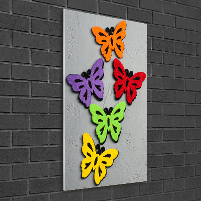 Vertikálny foto obraz fotografie na skle Farební motýle