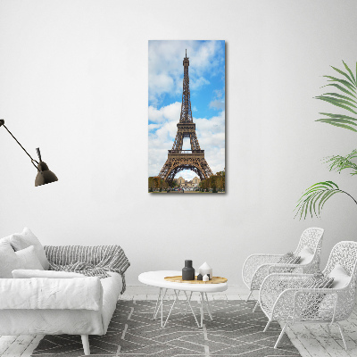 Vertikálny foto obraz fotografie na skle Eiffelová veža Paríž