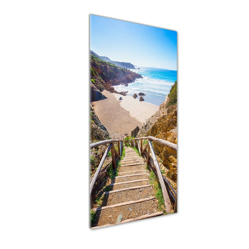 Vertikálny foto obraz sklenený Chodník na pláž