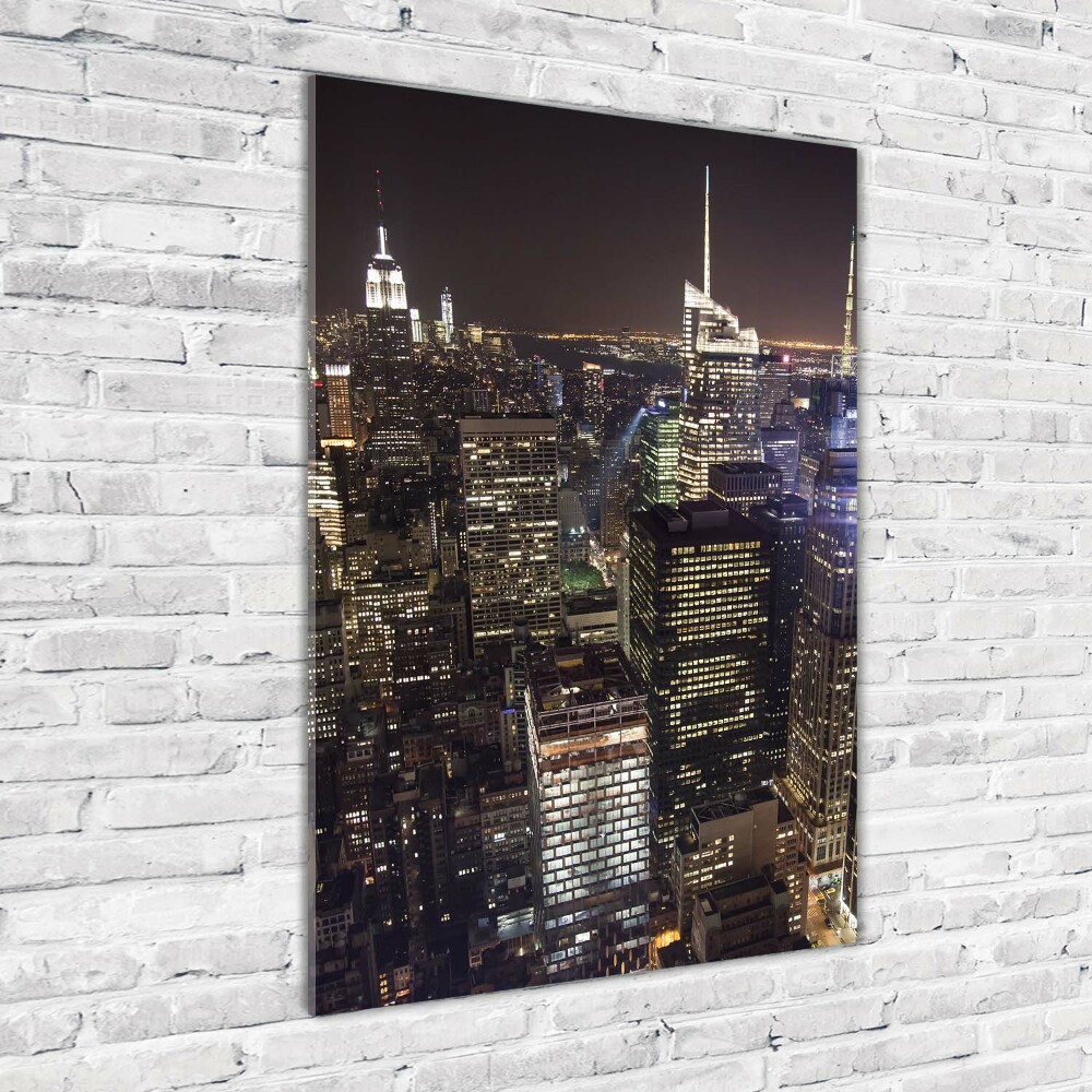 Vertikálny foto obraz sklenený New York noc