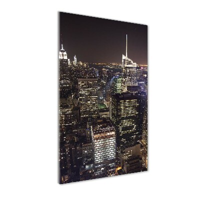 Vertikálny foto obraz sklenený New York noc
