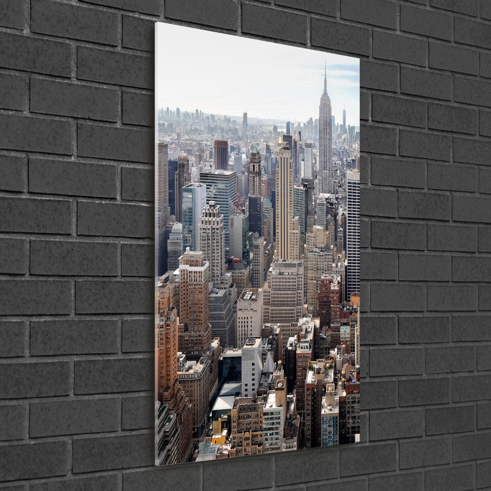 Vertikálny fotoobraz na skle New York