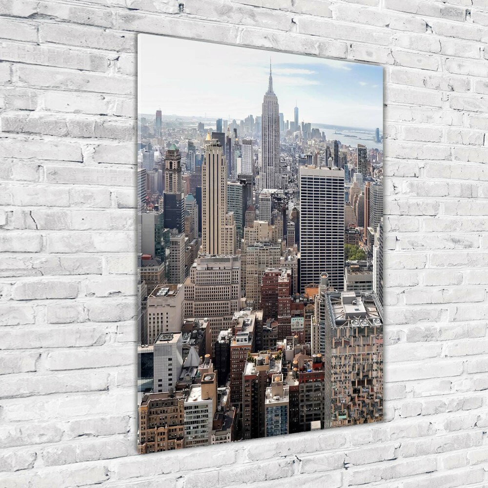 Vertikálny fotoobraz na skle New York
