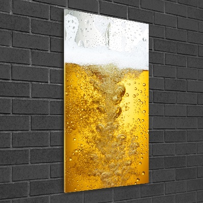 Vertikálny foto obraz fotografie na skle Pivo