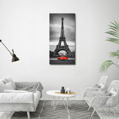 Vertikálny foto obraz sklo tvrdené Eiffelová veža Paríž