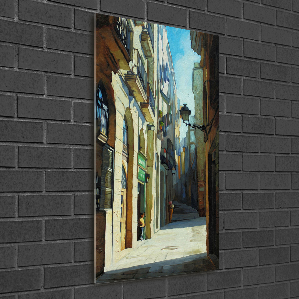 Vertikálny foto obraz sklenený Ulica Barcelony