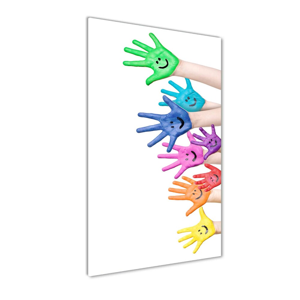 Vertikálny foto obraz sklo tvrdené Pomaľované dlane