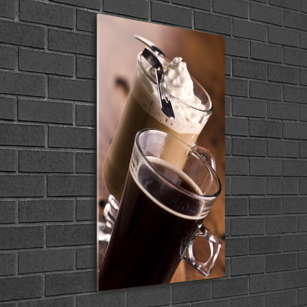 Vertikálny foto obraz sklo tvrdené Káva frappe