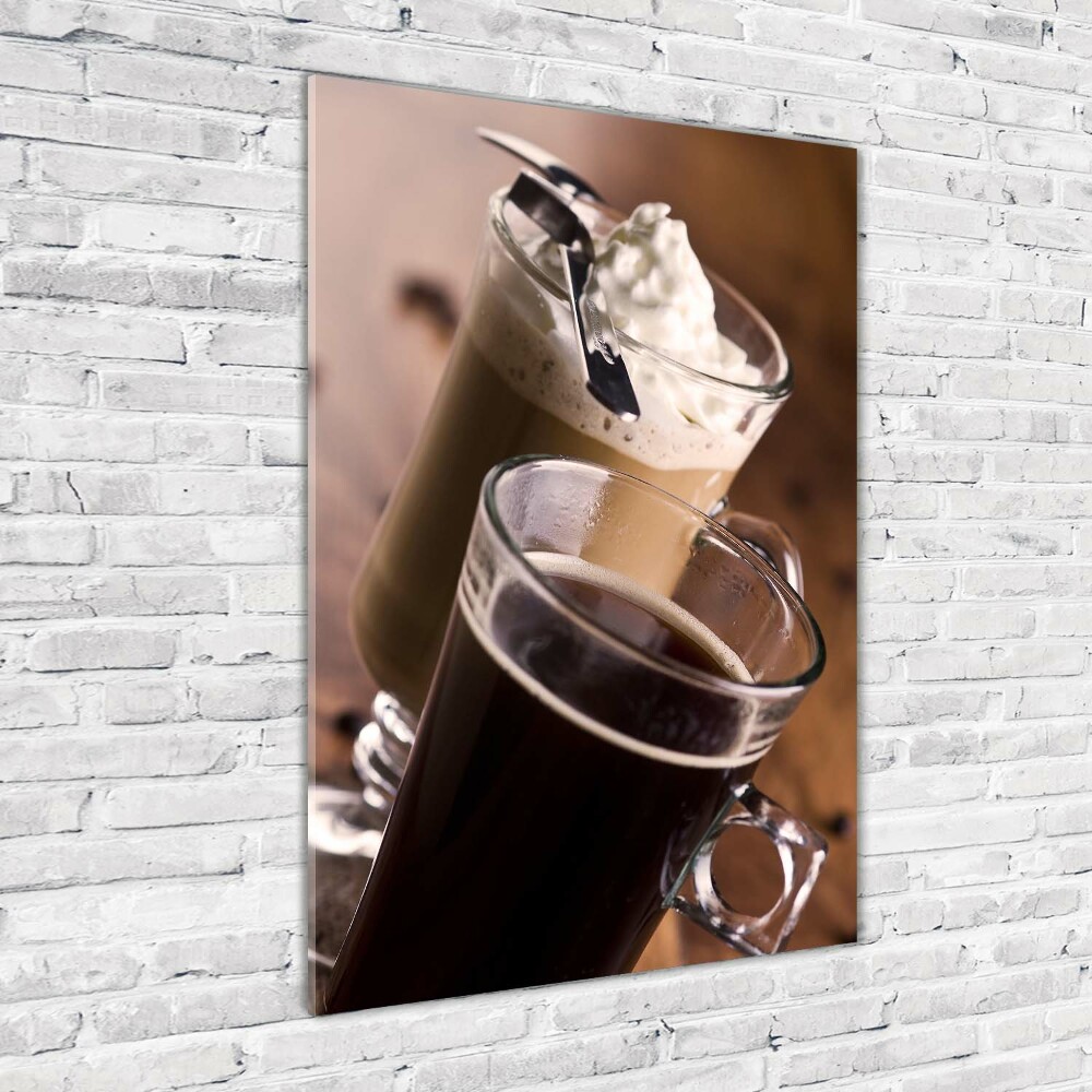 Vertikálny foto obraz sklo tvrdené Káva frappe