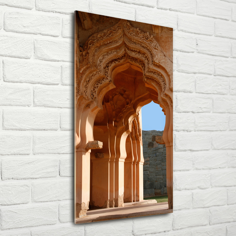 Vertikálny foto obraz sklenený Lotus Mahal Hampi