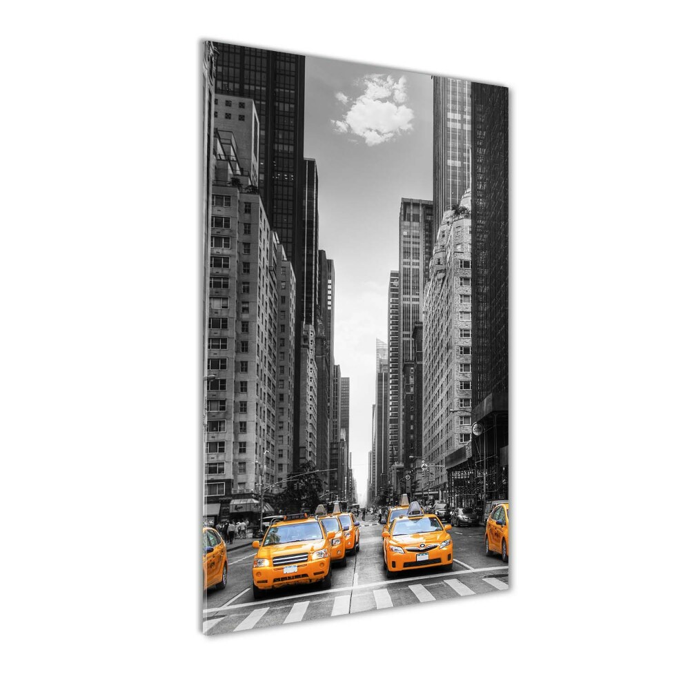 Vertikálny foto obraz sklenený Taxi New York