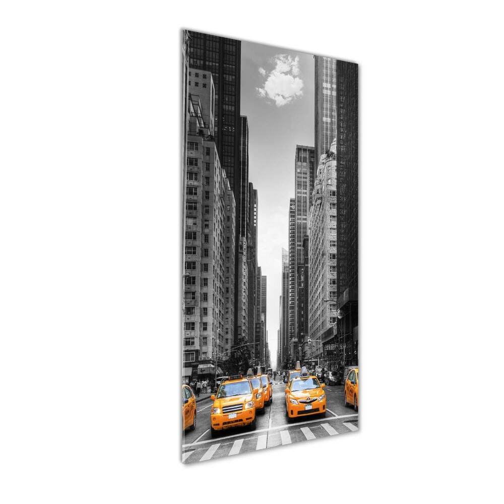 Vertikálny foto obraz sklenený Taxi New York