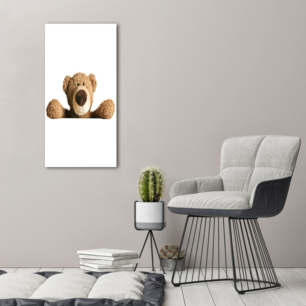 Vertikálny foto obraz sklenený Plyšový medvedík