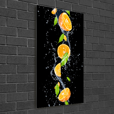 Vertikálny fotoobraz na skle Pomaranče