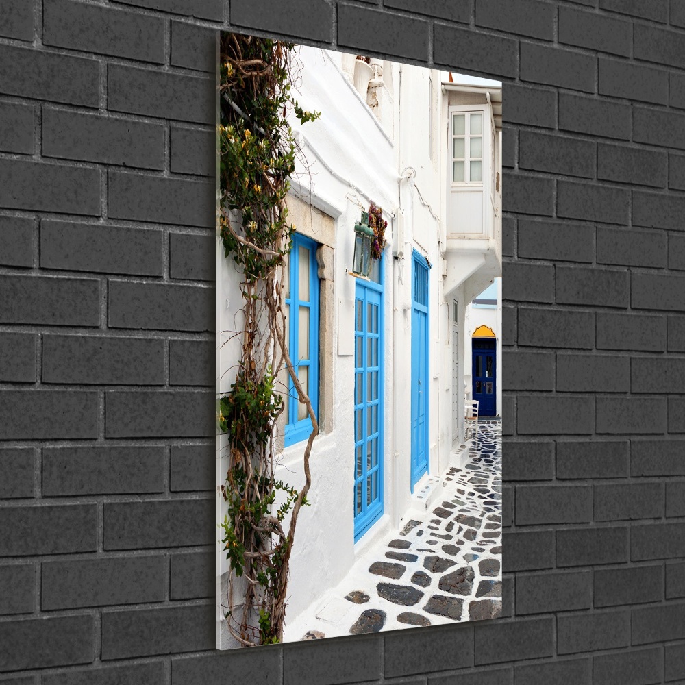 Vertikálny foto obraz sklenený Grécke ulice