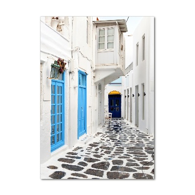 Vertikálny foto obraz sklenený Grécke ulice