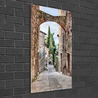 Vertikálny fotoobraz na skle Talianske uličky