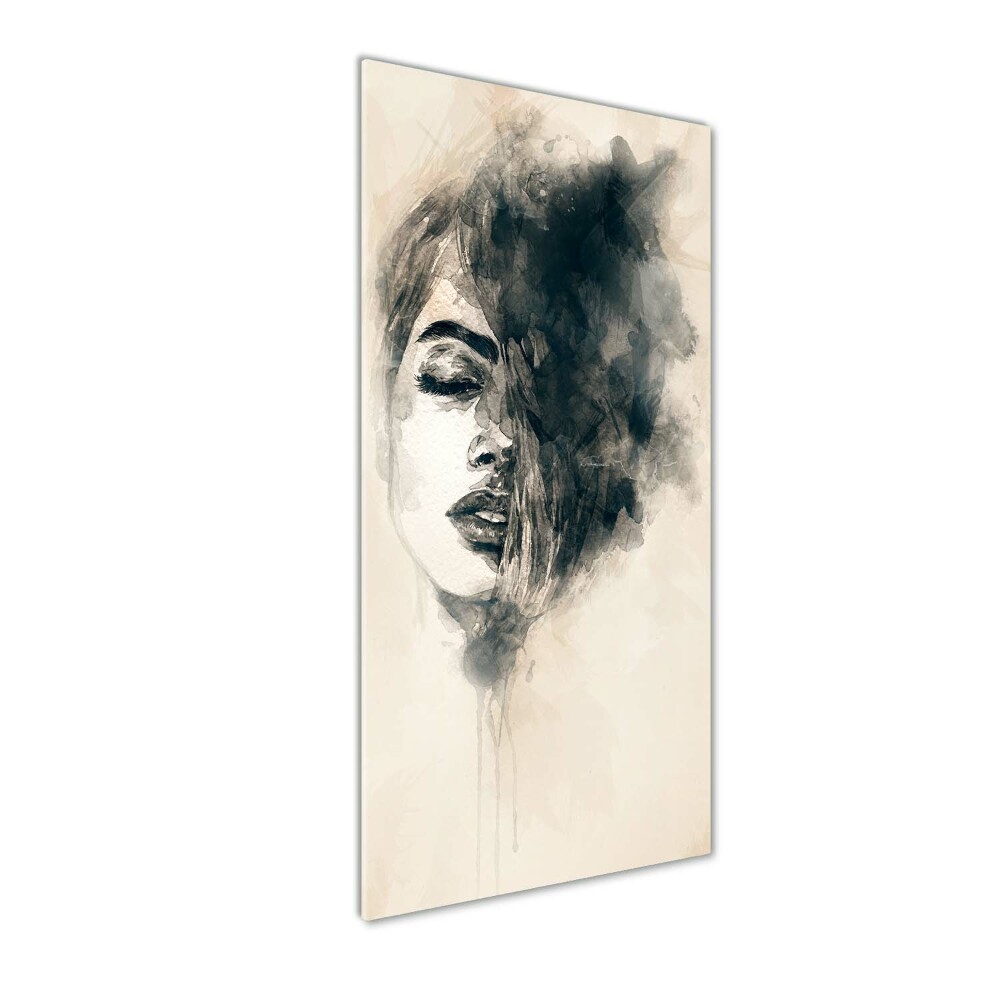 Vertikálny foto obraz sklo tvrdené Abstrakcie žena