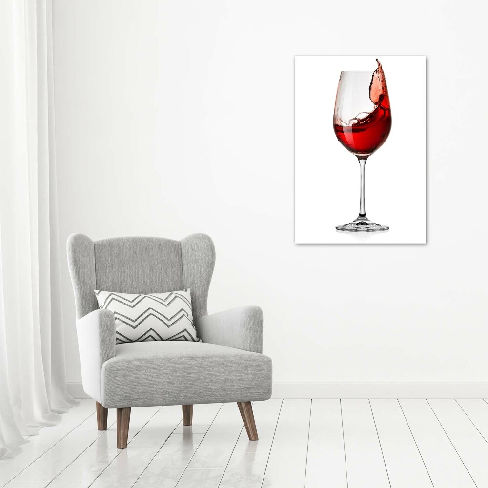 Vertikálny fotoobraz na skle Červené víno
