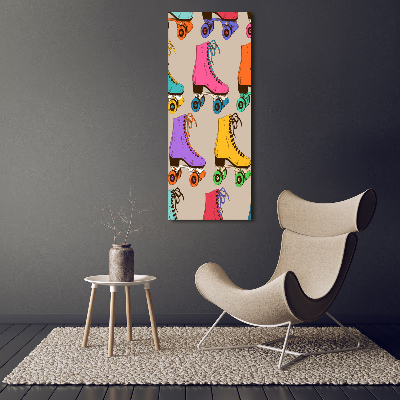 Vertikálny foto obraz fotografie na skle Farebné kolieskové korčule