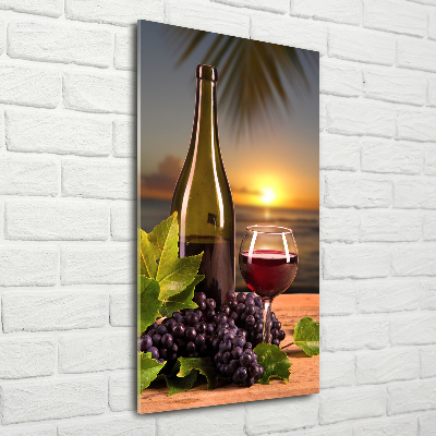 Vertikálny foto obraz sklo tvrdené Hrozno a víno