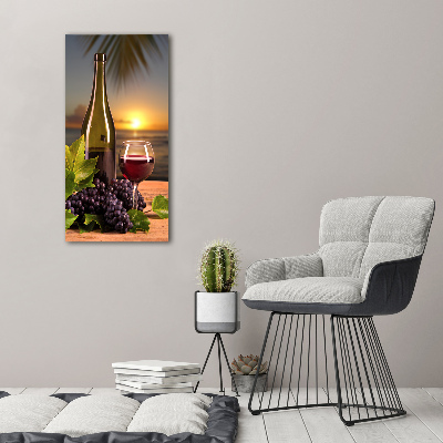 Vertikálny foto obraz sklo tvrdené Hrozno a víno