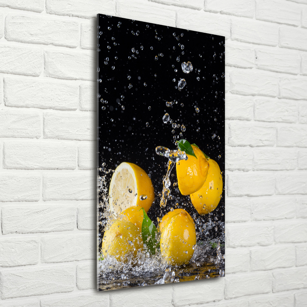 Vertikálny foto obraz sklenený Citron